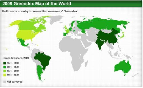 greendex map of de world